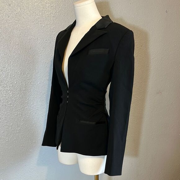 Jonathan Simkhai Black Fitted Blazer with Notched Lapels size 0 - Picture 5 of 17